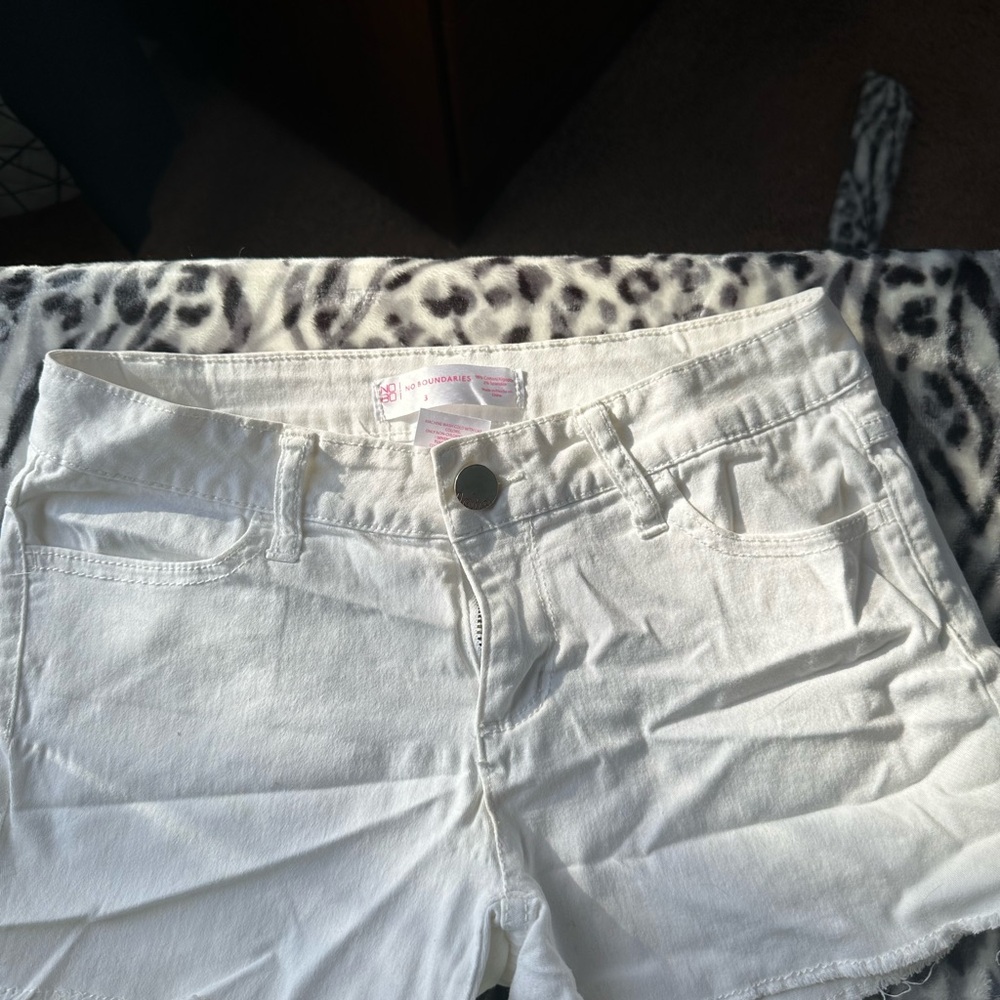 White Denim Shorts